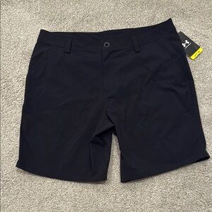 Under Armour Black Flat Front Shorts Versatile Design
